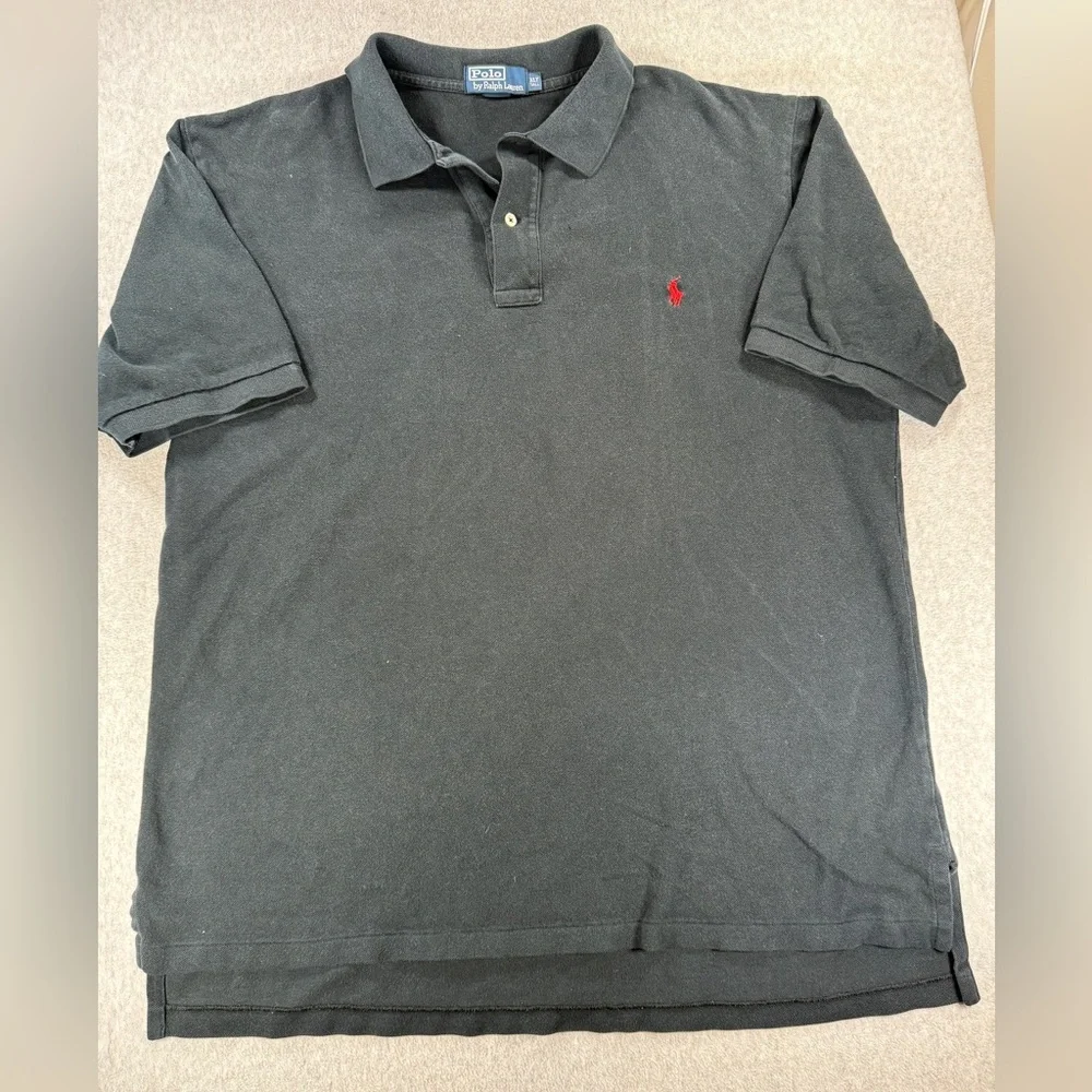 Ralph Lauren Black Polo Shirt XXL Tall‎ - Classic Short Sleeve